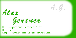 alex gertner business card